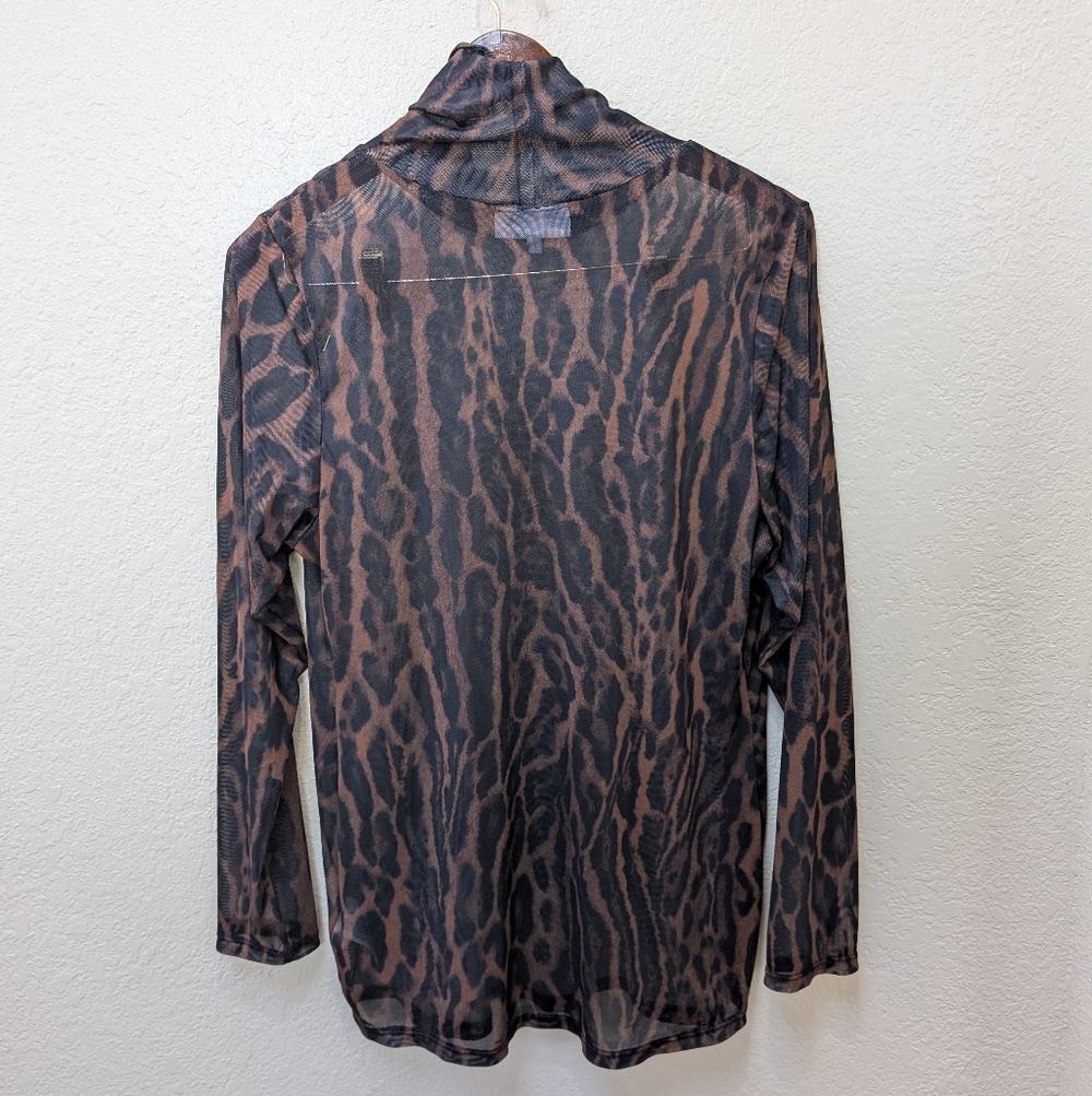 Motherhood Maternity Mesh Leopard Print Long Sleeve Top. Size XL - Picture 3 of 3